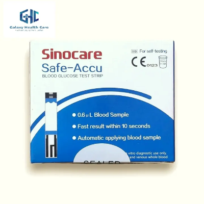 Buy Sinocare Safe accu Test Strips 50Pcs,Blood Glucose Sugar Test at best price in Bangladesh
