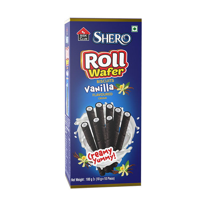 Buy Shero Premium Roll Wafer Vanilla (10 gm x 10 pcs) Online at Best Price