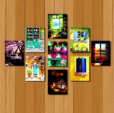 Picture of Home Decor 9pcs PVC Calligraphy Wallboard For Home