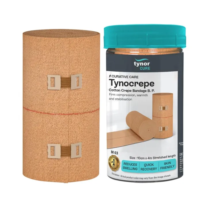 Buy Tynor Tynocrepe cotton bandage, Beige, 6cm x 4m, 1 Unit at best price in Bangladesh