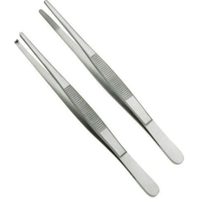 Buy Thumb Dissecting Forceps Set of 2 pcs. (Toothed Forceps 6", No-Toothed Forceps 6") Best price in Bangladesh