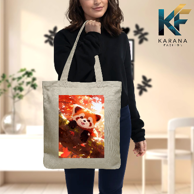Buy Exclusive design printed Canvas Tote Bag with Zipper for ladies at Best Price in Bangladesh
