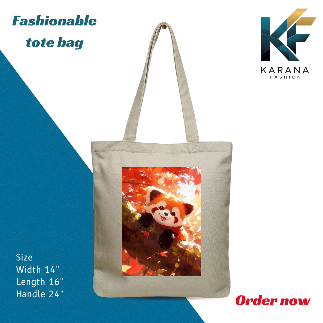 Buy Exclusive design printed Canvas Tote Bag with Zipper for ladies at Best Price in Bangladesh