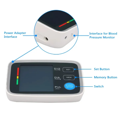 Buy Smart Blood Pressure Monitor Digital Upper Arm Automatic Blood Pressure & Heart Rate Pulse Measure Machine  at best price in Bangladesh