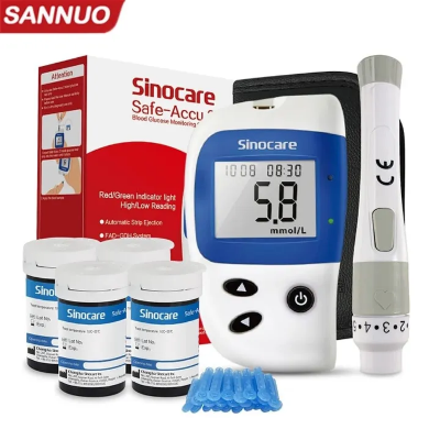 Buy Sinocare Safe ACCU2 Blood Glucose Meter Blood Sugar Test Kit Diabetes Home Glucometer at best price in Bangladesh