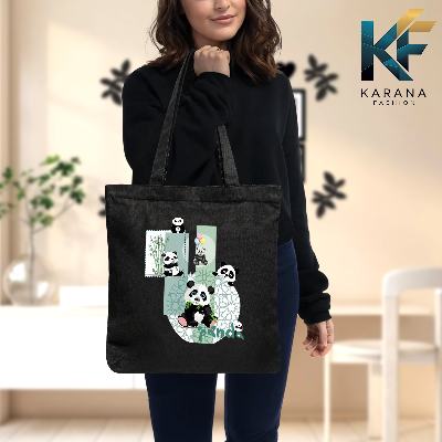 Buy Exclusive design printed Canvas Tote Bag with Zipper for ladies at Best Price in Bangladesh