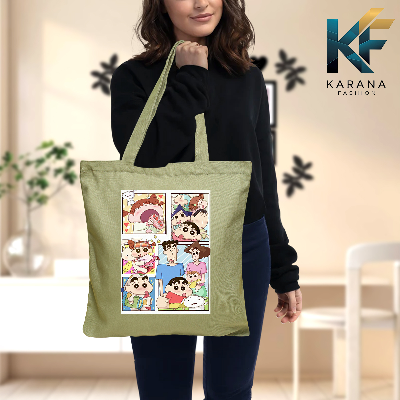 Buy Exclusive design printed Canvas Tote Bag with Zipper for ladies at Best Price in Bangladesh