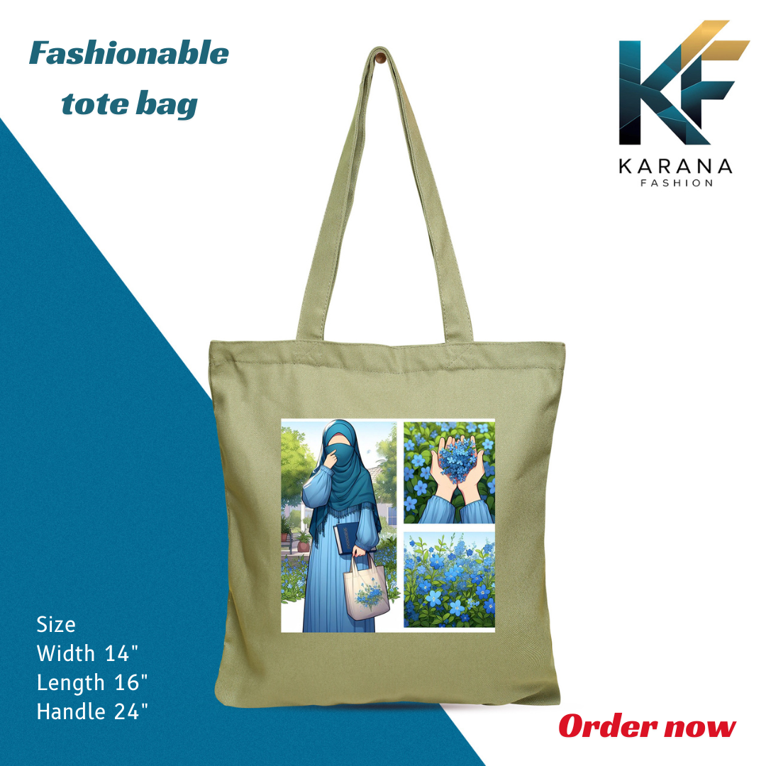 Buy Exclusive design printed Canvas Tote Bag with Zipper for ladies at Best Price in Bangladesh