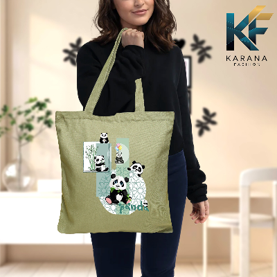 Buy Exclusive design printed Canvas Tote Bag with Zipper for ladies at Best Price in Bangladesh