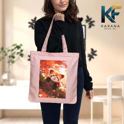 Buy Exclusive design printed Canvas Tote Bag with Zipper for ladies at Best Price in Bangladesh