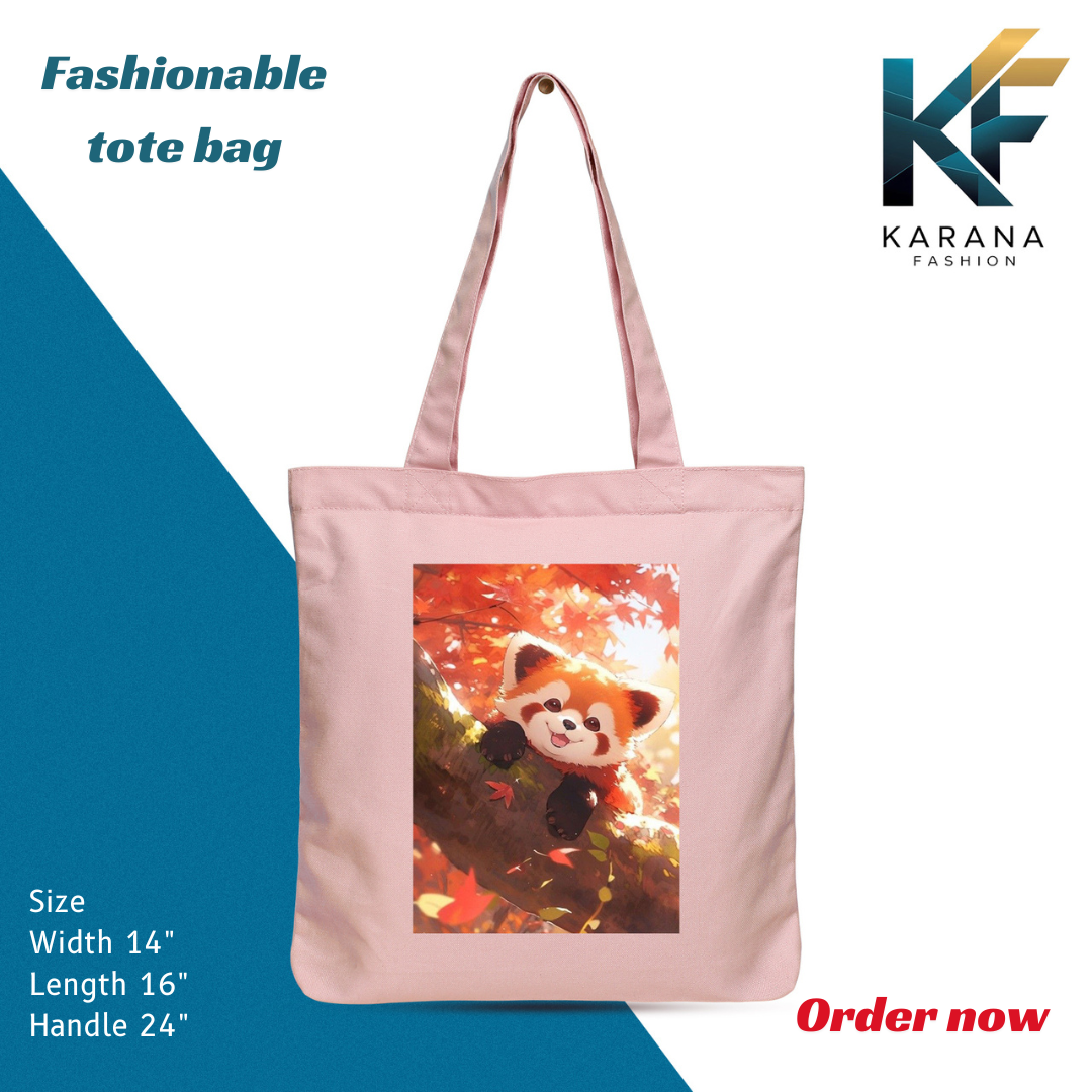 Buy Exclusive design printed Canvas Tote Bag with Zipper for ladies at Best Price in Bangladesh