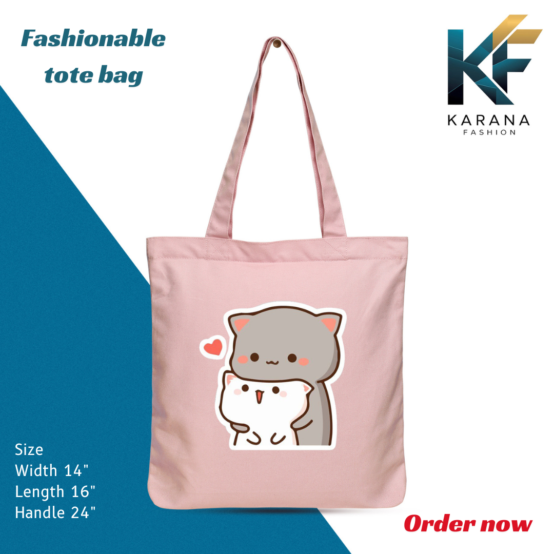 Buy Exclusive design printed Canvas Tote Bag with Zipper for ladies at Best Price in Bangladesh