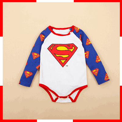 Buy Newborn-2years Baby Rommper Superman/Batman Dress at Best Price in Bangladesh