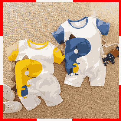 Buy Newborn-2years Baby Dinosaur Print Romper at Best Price in Bangladesh