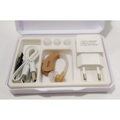  Buy Rionet Mini Rechargeable BTE Hearing Aid Voice Amplifier Volume Control aids receiving device - EU Plug (beige) at Best price in Bangladesh