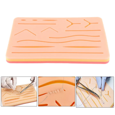  Buy reusable-surgical-medical-practice-traumatic-simulation-wounds-training-teaching-model-suture-kit-pad-silicone-fake-skin-suture Best price in Bangladesh 