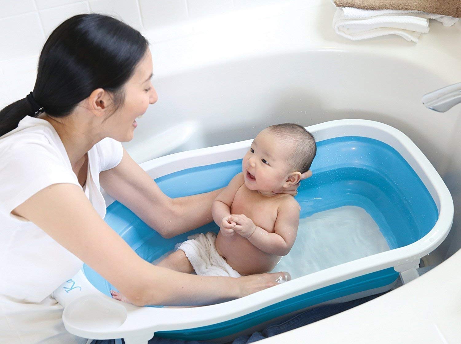 Buy "Newborn bathing, folding, baby sitting, large bathtub, children's household products for newborns and children "  at Best Price In Bangladesh