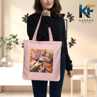 Buy Exclusive design printed Canvas Tote Bag with Zipper for ladies at Best Price in Bangladesh