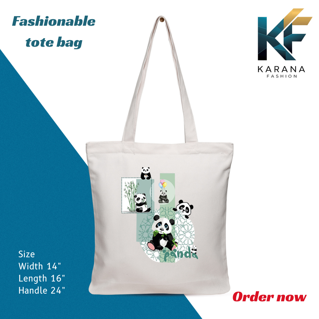 Buy Exclusive design printed Canvas Tote Bag with Zipper for ladies at Best Price in Bangladesh