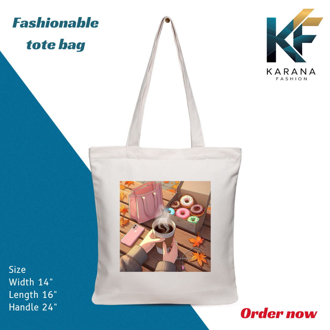 Buy Exclusive design printed Canvas Tote Bag with Zipper for ladies at Best Price in Bangladesh