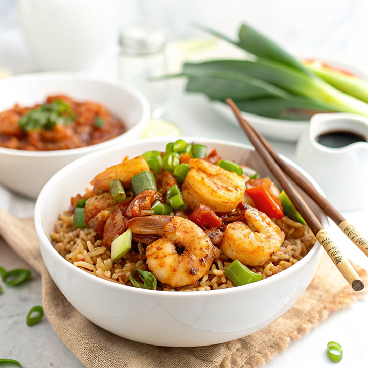 Buy Chili Garlic Prawn Combo With Rice Online	