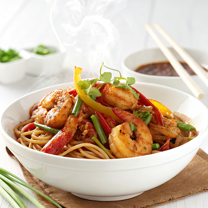 Buy Chili Garlic Prawn Combo With Noodles Online	