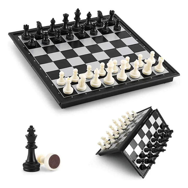 Picture of Magnetic Chess Board High Class Chess Set with Folding Chess Board 10" × 10" 