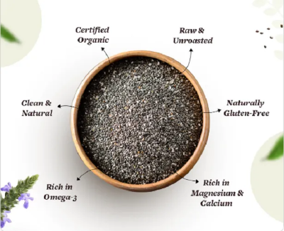 Picture of Super Quality High Fiber and Protein Content Chia Seeds 500 gm