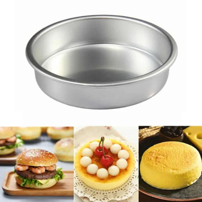 Picture of 4Pcs Round shape Cake Mold,Aluminum Round cake mold 4pis 
set,Make Cake,Pudding And More,Oven Proof Cake Pan Set.