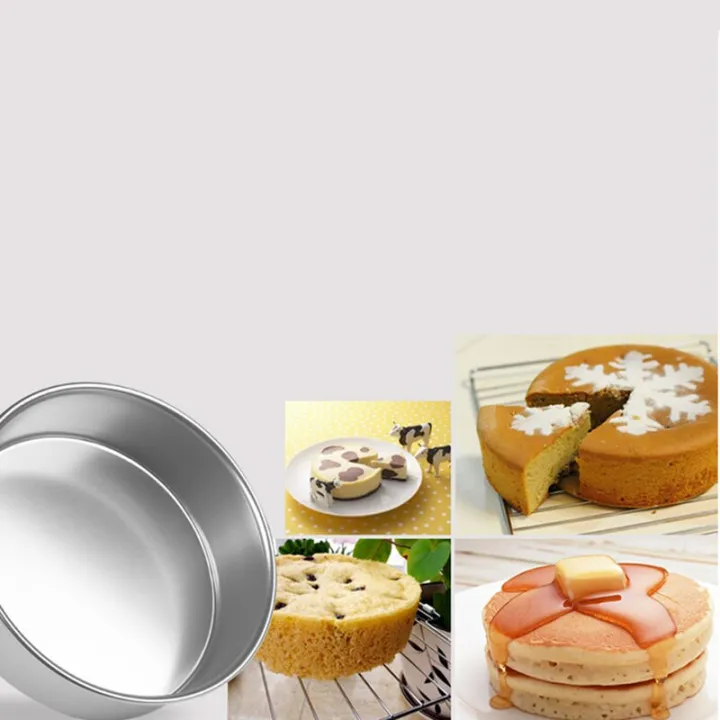 Picture of 4Pcs Round shape Cake Mold,Aluminum Round cake mold 4pis 
set,Make Cake,Pudding And More,Oven Proof Cake Pan Set.