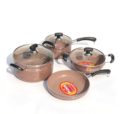 Buy Noah Non -Stick Marble Quoted Set Walnut Brown at Best Prices in Bangladesh