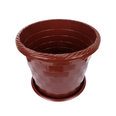 Buy Marble Flower Tub with Tray 11" Rose Wood-TEL for Gardening in balcony, roof or indoor space for adding a touch of greenery to your home or office at Best Price In Bangladesh	
