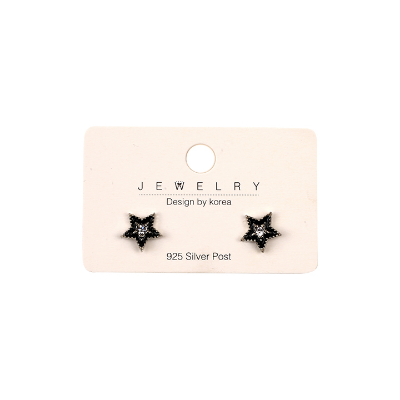Buy Star shaped Earrings Black Star 925 Silver Post at Best Price in Bangladesh