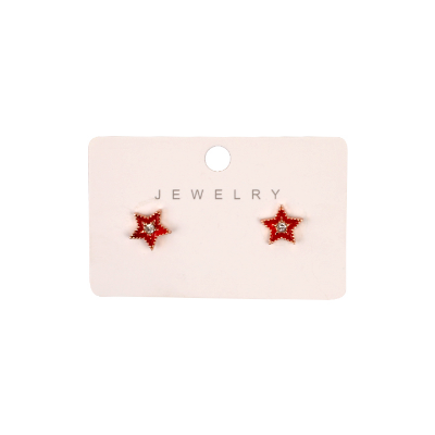 Buy Star shaped Earrings Red Star 925 Silver Post at Best Price in Bangladesh