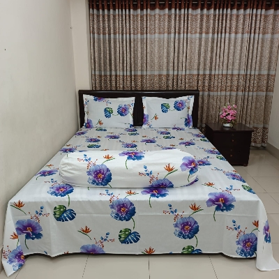 Buy Sale Luxury Twill Cotton Bedsheet – King Size – with Pillow Cover at Best Price In Bangladesh