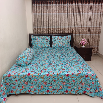 Buy Sale Luxury Twill Cotton Bedsheet – King Size – with Pillow Cover at Best Price In Bangladesh