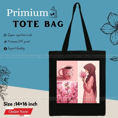Buy Premium Tote Bag with Zipper Canvas Tote Bag for Women Trendy Shopping Bag / College Bag / University Bag Tote Bag, Canvas Bag with Zipper White , Black at Best Price In Bangladesh