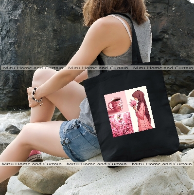 Buy Premium Tote Bag with Zipper Canvas Tote Bag for Women Trendy Shopping Bag / College Bag / University Bag Tote Bag, Canvas Bag with Zipper White , Black at Best Price In Bangladesh