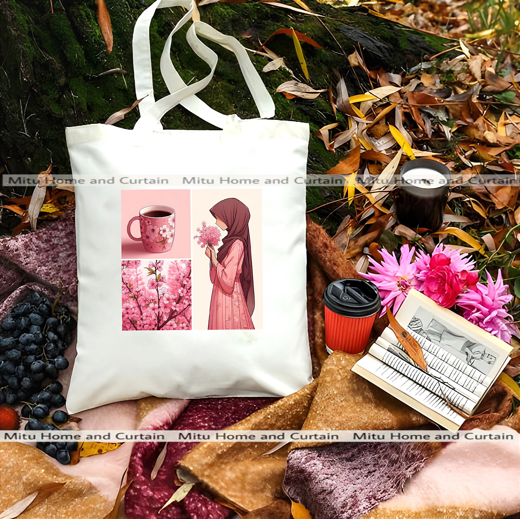 Buy Premium Tote Bag with Zipper Canvas Tote Bag for Women Trendy Shopping Bag / College Bag / University Bag Tote Bag, Canvas Bag with Zipper White , Black at Best Price In Bangladesh