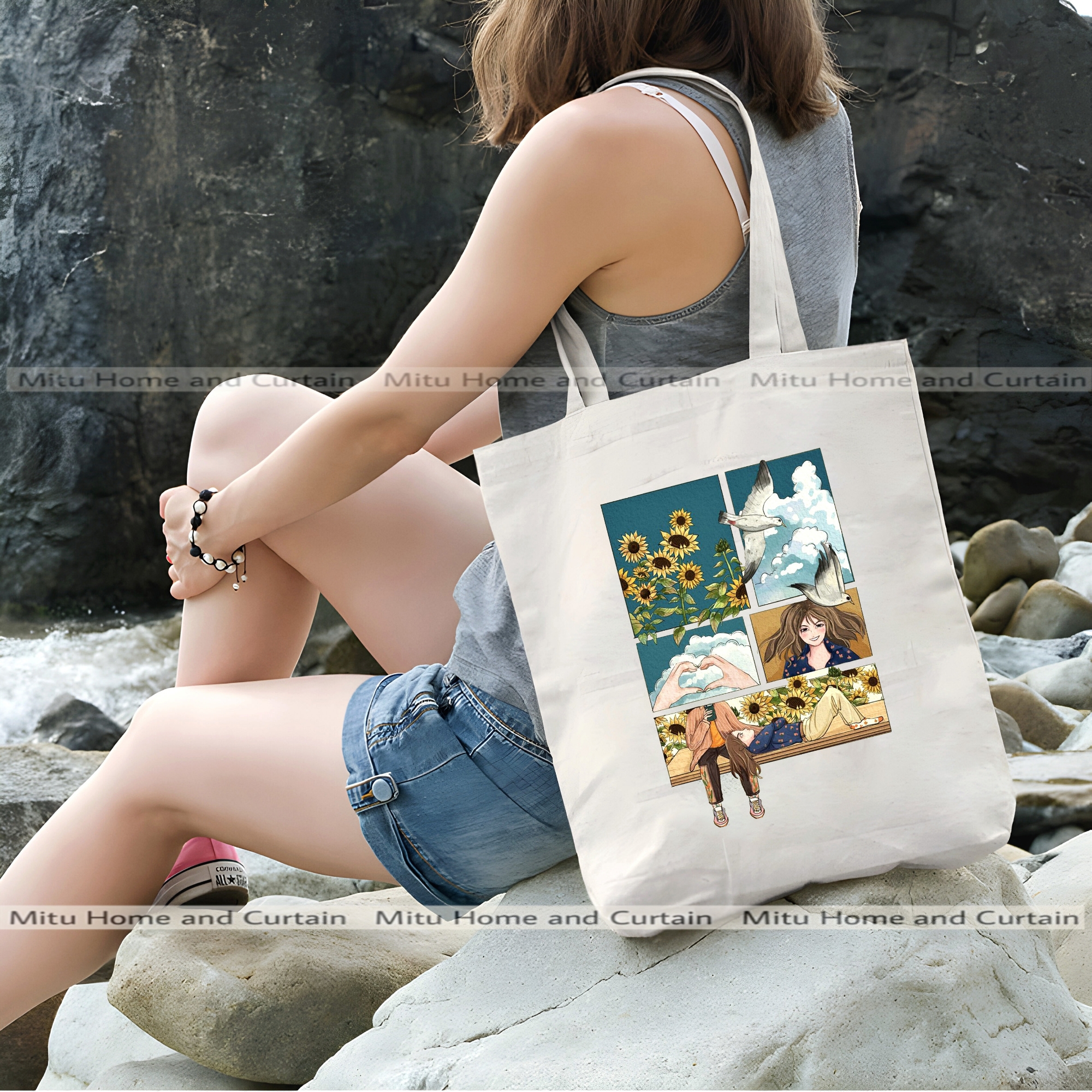 Buy Premium Tote Bag with Zipper Canvas Tote Bag for Women Trendy Shopping Bag / College Bag / University Bag Tote Bag, Canvas Bag with Zipper White , Black at Best Price In Bangladesh