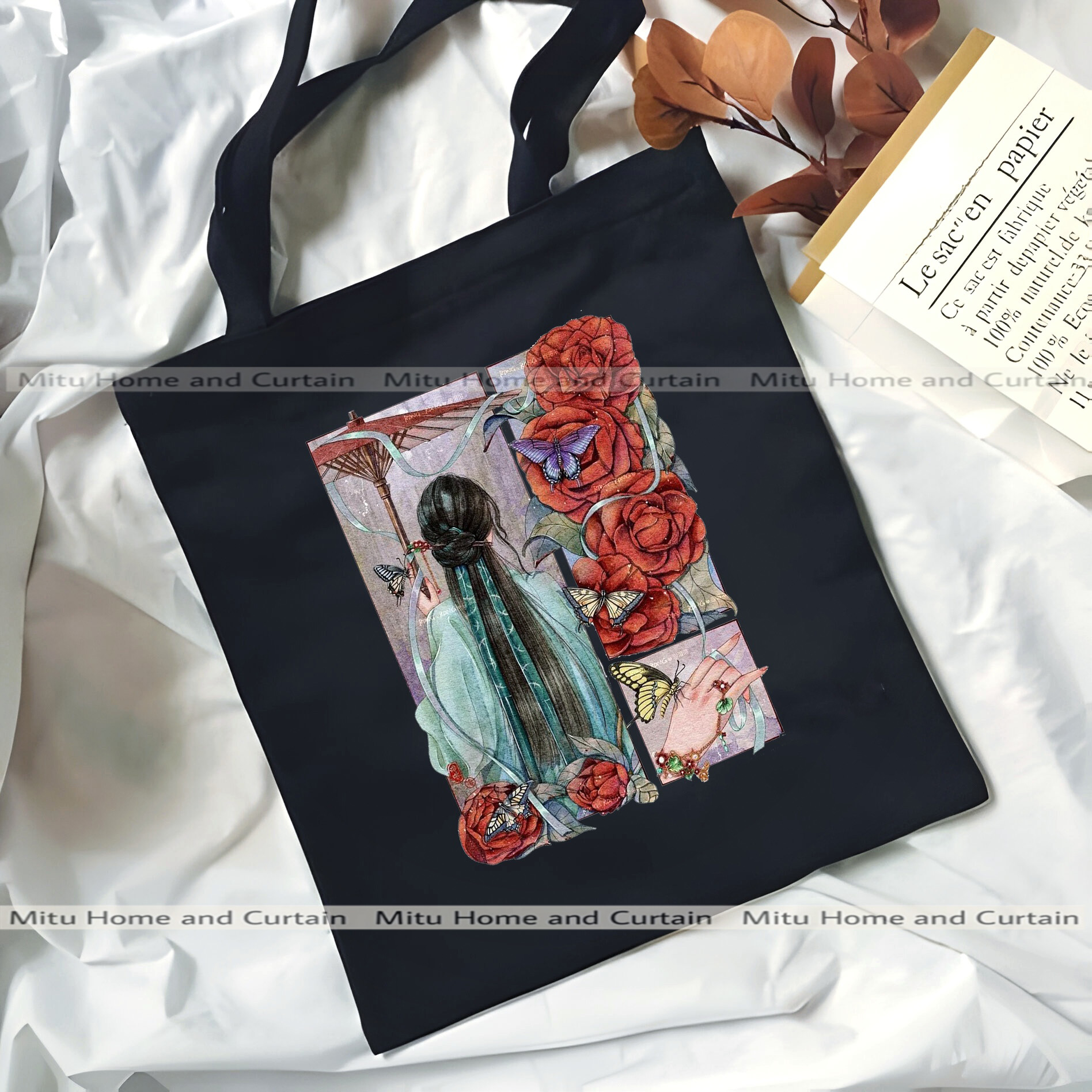 Buy Premium Tote Bag with Zipper Canvas Tote Bag for Women Trendy Shopping Bag / College Bag / University Bag Tote Bag, Canvas Bag with Zipper White , Black at Best Price In Bangladesh