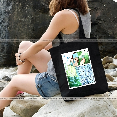 Buy Premium Tote Bag with Zipper Canvas Tote Bag for Women Trendy Shopping Bag / College Bag / University Bag Tote Bag, Canvas Bag with Zipper White , Black at Best Price In Bangladesh