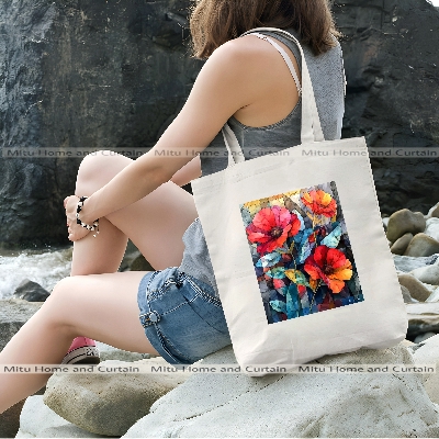 Buy Premium Tote Bag with Zipper Canvas Tote Bag for Women Trendy Shopping Bag / College Bag / University Bag Tote Bag, Canvas Bag with Zipper White , Black at Best Price In Bangladesh