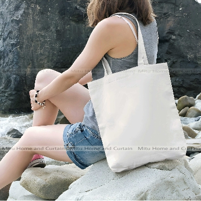 Buy Premium Tote Bag with Zipper Canvas Tote Bag for Women Trendy Shopping Bag / College Bag / University Bag Tote Bag, Canvas Bag with Zipper White , Black at Best Price In Bangladesh
