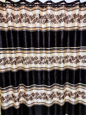 Picture of Curtain Porda Synthetic curtains Indian porda window protector 45*80 inch standard size Coffe and white art 4 kuchi curtain