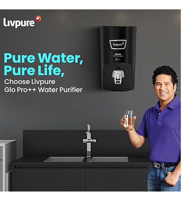 Buy Livpure GLO PRO+ 7 Litre Storage, RO+UV, Suitable for Borewell, Tanker, Municipal Water Black at Best Price in Bangladesh