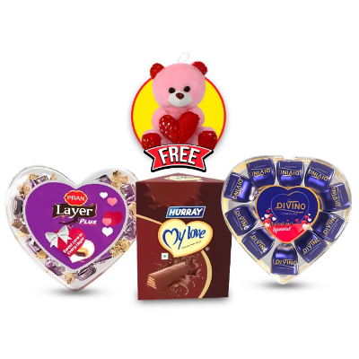 Buy Divino smile208gm box and pran layer heart shape and hurray my love Combo Offer at Best Prices in Bangladesh