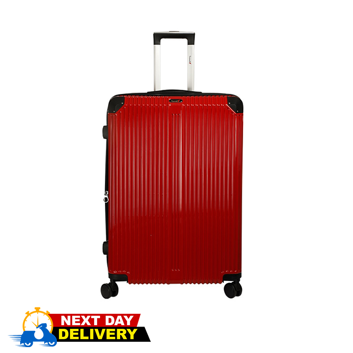 Picture of Travello (28") Unbreakable Body More Capacity Water Resistant Aluminum Trolley Bag with Expenpendable Zipper- Red