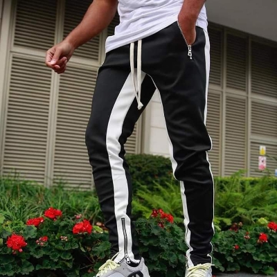 Buy Casual Men's Sweatpant Trouser (Black+White)  at Best in Bangladesh