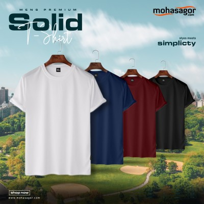 Buy 4 pcs Premium Solid T-Shirt Combo Offer at Best in Bangladesh